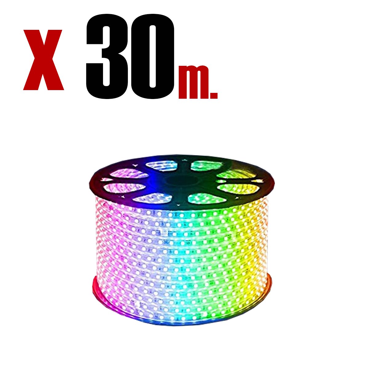 TIRA LED 5050-30 RGB MULTICOLOR 150 LED x ROLLO –